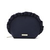 Francfranc Franc Ruffle Round Pouch, navy