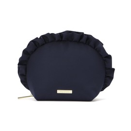 Francfranc Franc Ruffle Round Pouch, navy