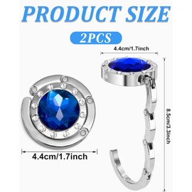 JEXOWIQ Portable Handbag Hangers, 2 Pieces Table Handbag Holder Hooks, Foldable Handbag Hooks, Handbag Bag Hanger, Foldable Non-Slip Bag Hook Holder, Handbag Hook