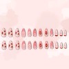 24 pcs Pink Nails with pearl - French Tip False