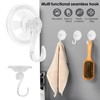 12 Pcs Suction Cup Hooks for Shower, Clear Shower Suction