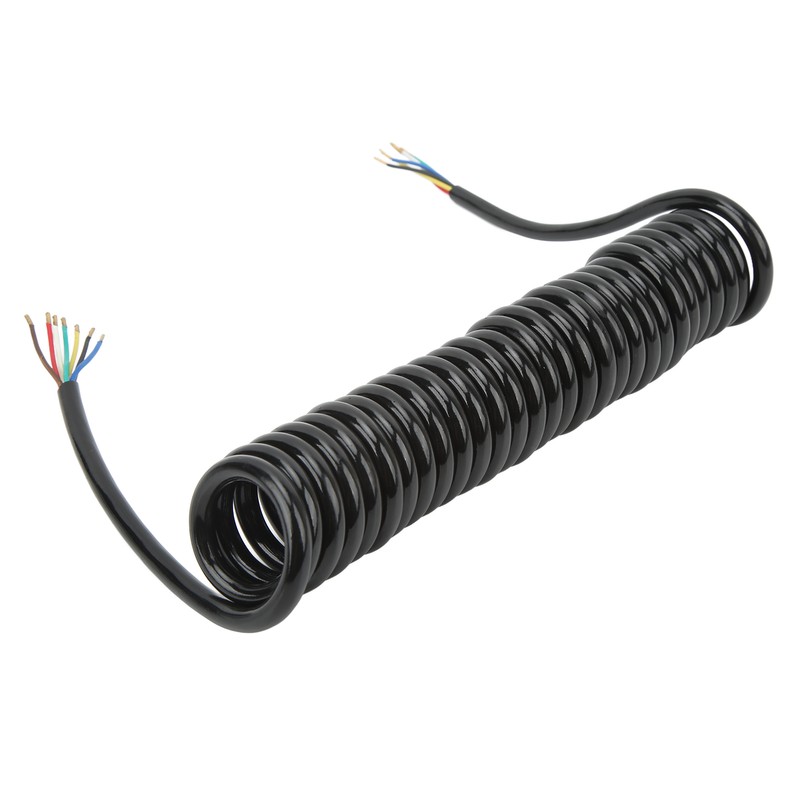 Trailer Extension Coiled Cable 12.8ft 20AWG 7 Core Polyurethane Copper