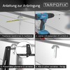Tarpofix® Tarpaulin Hooks, Net Hooks with Rivets for Trailer Tarpaulin