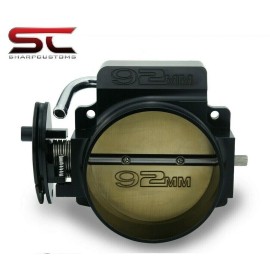 SHARPCUSTOMS 92mm BLACK Billet CABLE Throttle Body For GM Ls1 Ls2 Ls6 Ls3 Ls7 CNC billet