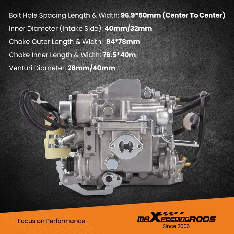 maXpeedingrods 2-Barrel 22R Carburetor TOY-505 Carb for Toyota Pickup 22R