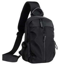 Banelu Crossbody Sling Backpack Bag, Small Chest Bag Daypack Fanny Pack Cross Body for Hiking Traveling Outdoors Black