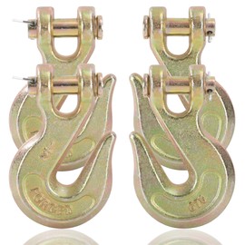 4 Pack 1/2" Clevis Grab Hooks, Grade 70 Forged Steel Chain Hook for 1/2 Inch Tow Chain, Heavy Duty Tow Hook 12000 Lbs Working Load Limit for Trailer Truck Transport