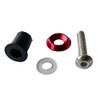 MotorToGo 1 x Red Caped Motorcycle Windscreen WindShield Well Nut