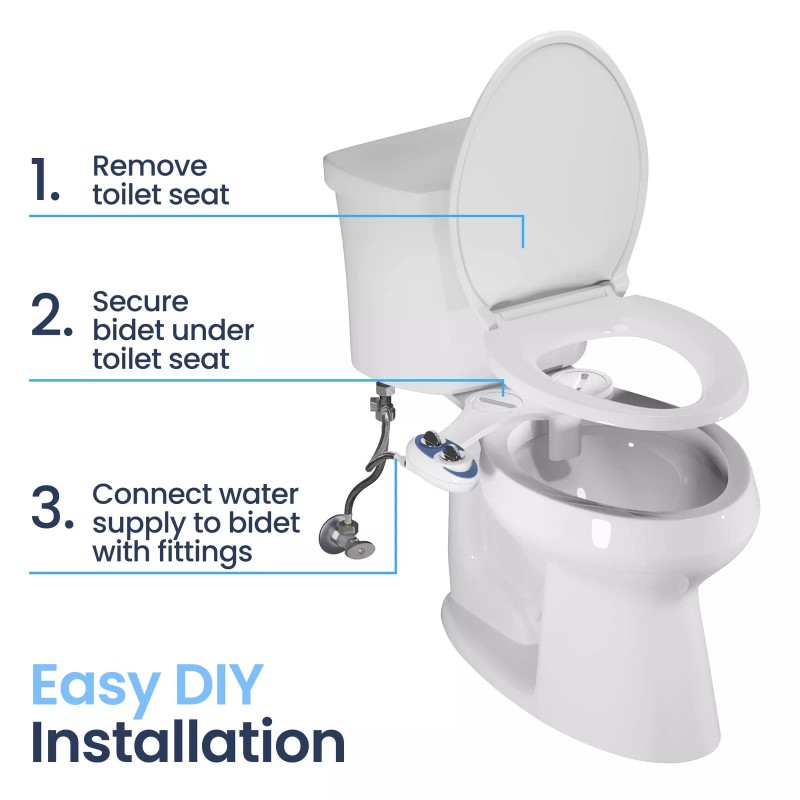LUXE Bidet NEO 120 - Self-Cleaning Nozzle, Fresh Water Non-Electric