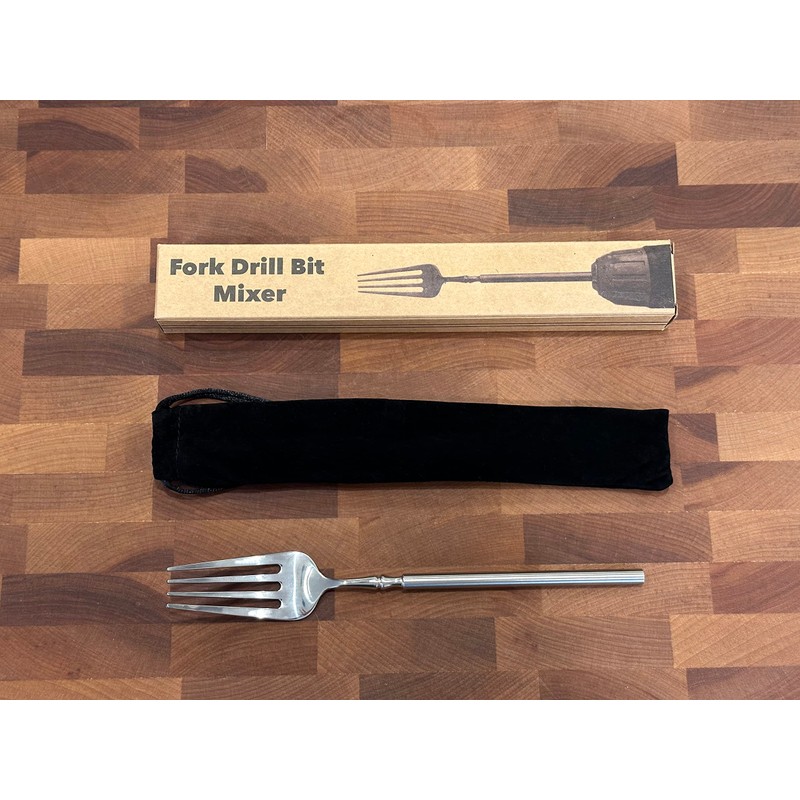 Fork Drill Bit Mixer - Spaghetti Spinner, Meat Shredder, Egg
