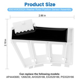 6501KW2002A Washer Rotor Position Sensor Assembly Compatible with LG Kenmore Washer Hall Sensor OEM Replacement Parts, Replaces AP4440680 PS3529186 EA3529186 EAP2394359 1268238