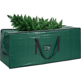 Christmas Tree Storage Bag - Green Christmas Tree Bag 9 ft, Christmas Tree Storage Box Strong Handles & Zippers Waterproof Material