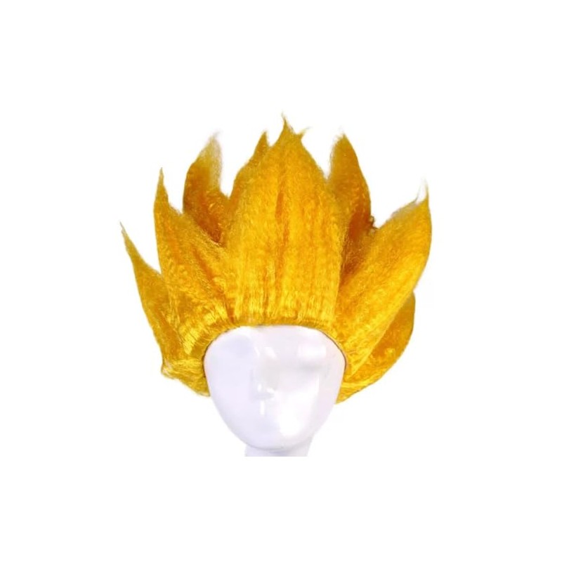 WELCOLLE Cosplay Anime Character Costume Saiyan Wig Gold Wig