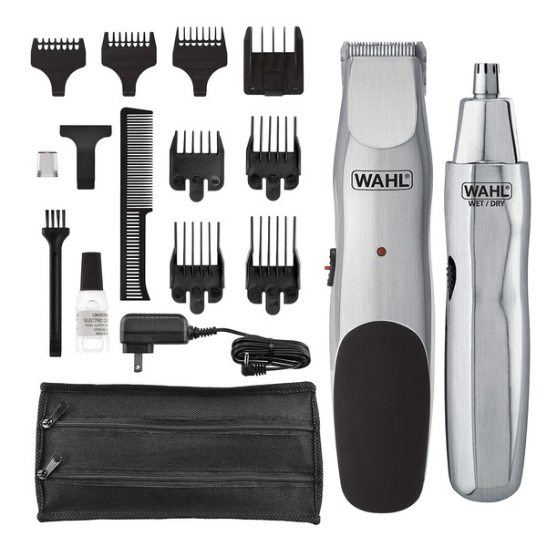 Wahl Groomsman Cord/Cordless Beard, Mustache Hair & Nose Hair Trimmer for Detailing & Grooming - Model 5623