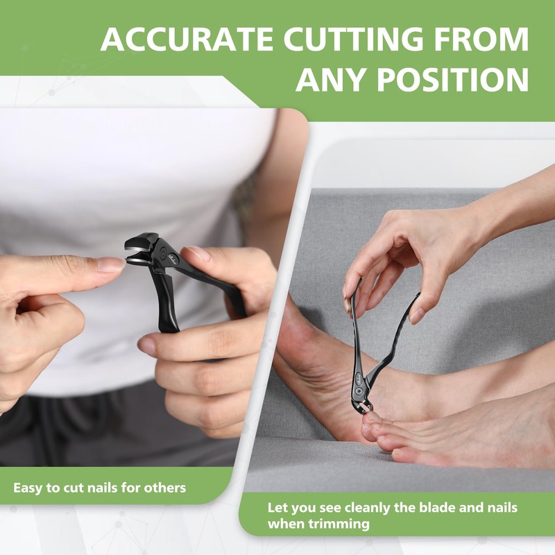 BALUCA Ergonomic Nail Clipper for Seniors - Toenail Clipper for