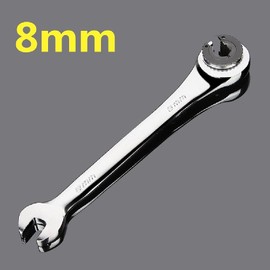 SEIWEI Ratchet Open End Flare Nut Wrench Double Open End Wrench for Mountain Bike Car Garage Repairs Portable DIY Home Hand Tool Metric Size Silver (8mm)