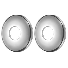 uxcell 2 Pcs Shower Arm Flange, 0.8"x2.5"x0.3"(21x63x7mm) Stainless Steel Round Escutcheon Plate, Wall Split Flange, Wall-Mounted Water Pipe Cover for Pipe, Silver