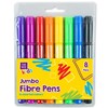 16x Chunky Jumbo Fibre Pens - Thick, Easy Grip Colourful