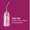 1000Pkg. Pre-Bent applicator Tips 18 Ga. Pink Dental PreBent Cavity