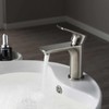 KIBI Tender Brushed Nickel Bathroom Sink Faucet with Pop-Up Drain
