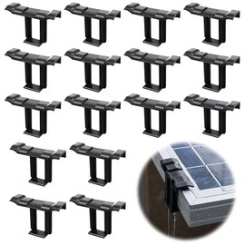Solar Panel Drainage Clips Solar Panel Mud Removal Clip Water Drain Water Pipe Clips PV Module Clips for Water Drain Photovoltaic Panel Drain Clips (35 mm) Pack of 16