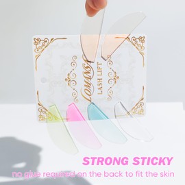 Lomansa Eyelash Lifting Pads, Lash Lifting Pads, Only for Perming No. 1, Ultra Thin and Sticky, Multiple Use as Eye Patches or Eyelash Lift Tape for Salon (Rose)