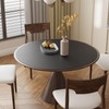 FURKIT Black Plastic Table Cover Protector, 48" Round Waterproof Easy
