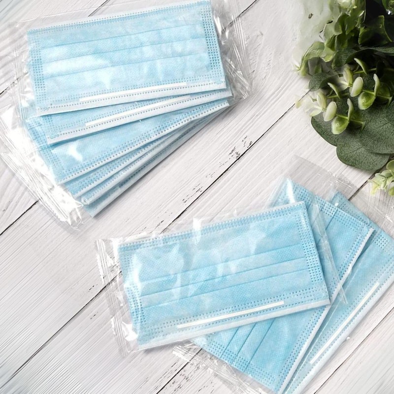 IFLY Smart Premium Disposable Blue Face Mask Individually Wrapped -