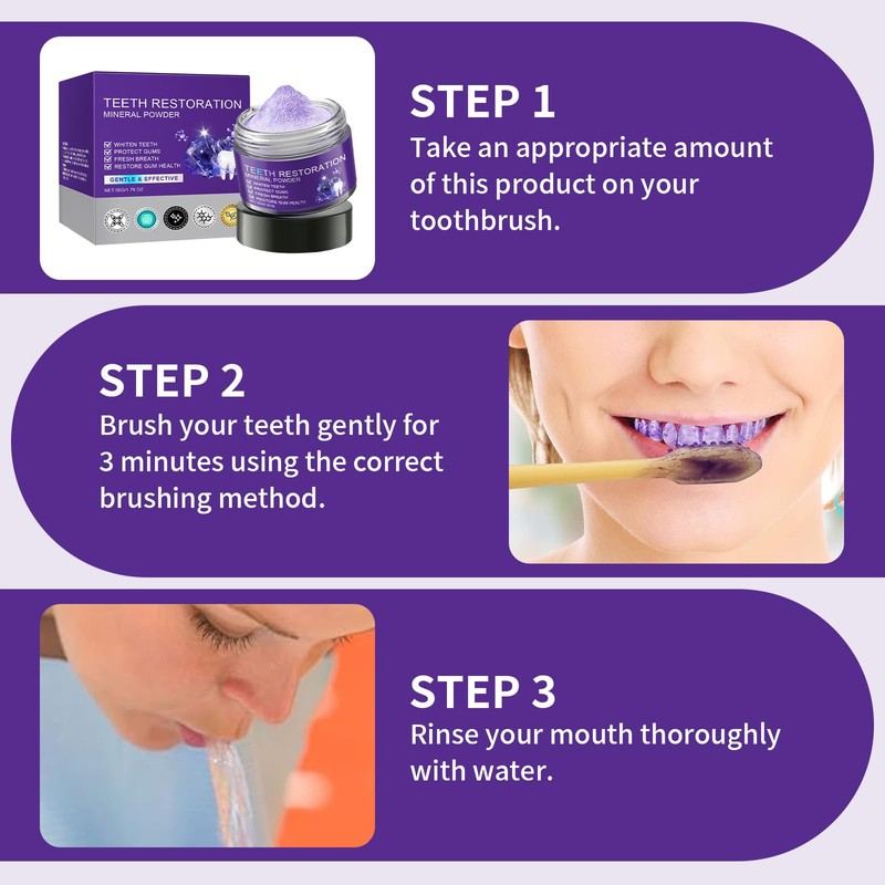YANINEE 50 g Tooth Powder Against Discolouration, Teeth Whitening