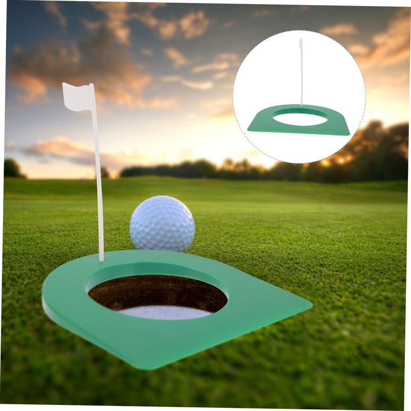 GRIRIW Golf Putting Practice Cups Set Portable Plastic Training Aid