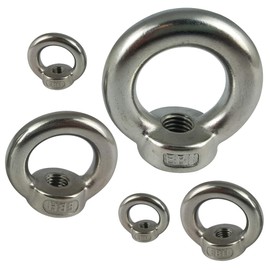 Ring Nuts M6 Stainless Steel A2 V2A VA Rust-Proof Set of 2 Similar to DIN 582 Eye Nuts Cast and Polished VB-Schrauben