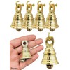 HIGHBIX Solid Brass Jingle Bells Set of 6 Hanging Harmony