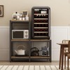SNINGXZJS KING Mini Fridge Stand with Storage, Microwave Oven Stand,