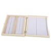100PCS Biology Glass Prepared Microscope Slides Specimens Wooden Slide Storage