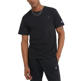 Champion mens Classic Jersey Tee Shirt, Black, Medium US