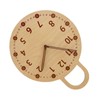 Wall Clock 10 Inch Round Silent Decorative Battery Operated Wooden