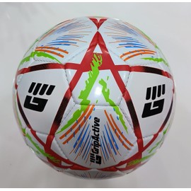 Grip Active Football Training Ball - Deflated Ball for Indoor/Outdoor Sports - Durable and High Performance Soccer Ball for Men and Women (5, Multi Color)