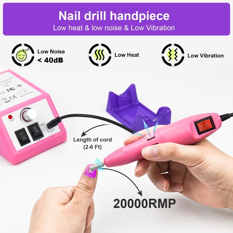 LAVAED Nail Drill Electric Nail File, Electric Nails Drill Nail