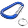 6 PCS Carabiner Keychain Clip -3" Aluminum Carabiner D Ring,