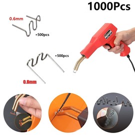 1000PCS Welding Rods Hot Staples Plastic Repair Machine Welding Staples for Hot Stapler Repair Car Bumpers Machine Dashboards Lamp Holders Daily Plastics Supplies Plastics Rings 0.8mm 0.6mm Staple