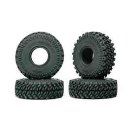 Little Guy Racing Parts Claw Hammer M/T (63mm) 1.0 Inch Tires Compatible with 1/24 RC Axial SCX24, RGT, Element, Enduro, URUAV (4 Tires per Order), Black, 63mmx20mmR1 + Free LGRP Sticker