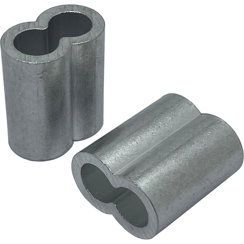 10x Wire Rope Clamp Aluminium 8 mm Aluminium Press Clamp