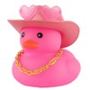 wonuu Car Cowboy Rubber Ducks, Dashboard Decorations Pink Duck for