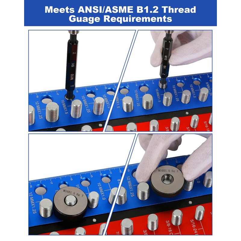 Detachable Magnetic Nut and Bolt Thread Checker, 30 Bolt and