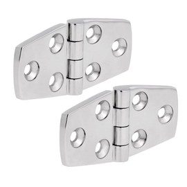 SMART MARINE 2Pcs Deck Door Hinges 3'x1.5'(76mm X 38mm) 316 Stainless Steel Boat Strap Hardware 6 Holes Casting Cabinet Hatch Hinge