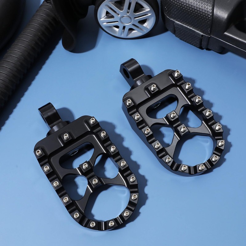 JECOMPRIS Motorcycle Foot Rests and Pegs - Front Rear Footpeg