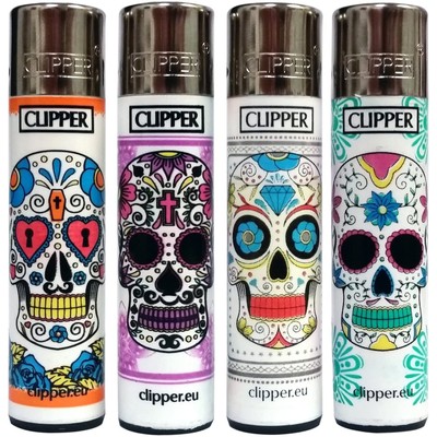 Bundle - 4 Items - Clipper Lighter "Skulls" Collection