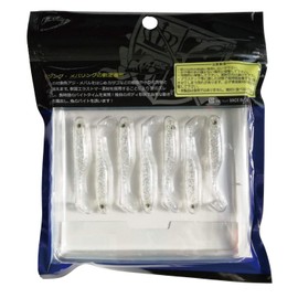 Salza KMY-1468 Worm Nightworm Shad Tail 2" #01 Miracle Silver