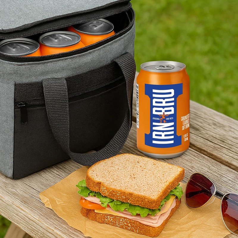 IRN-BRU Original Scottish Sparkling Soda, Citrus Flavored Carbonated Drink -