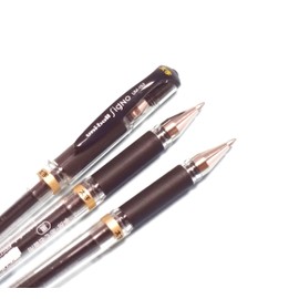 Faber-Castell Uni-Ball Signo Broad Point Gel Impact Pen Black Ink, 3 pens per Pack (Japan import) [Komainu-Dou Original Package]